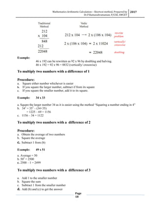 Shortcut method | PDF