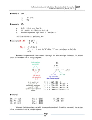 Shortcut method | PDF