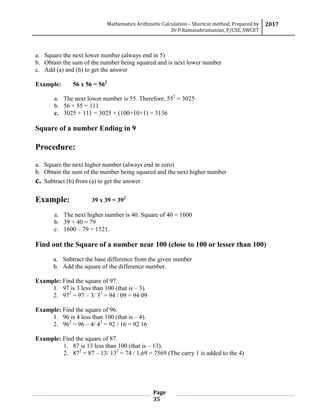 Shortcut method | PDF