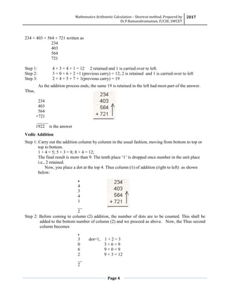 Shortcut method | PDF