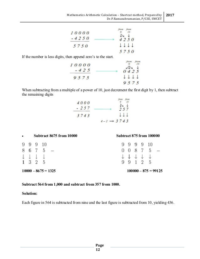 Shortcut method