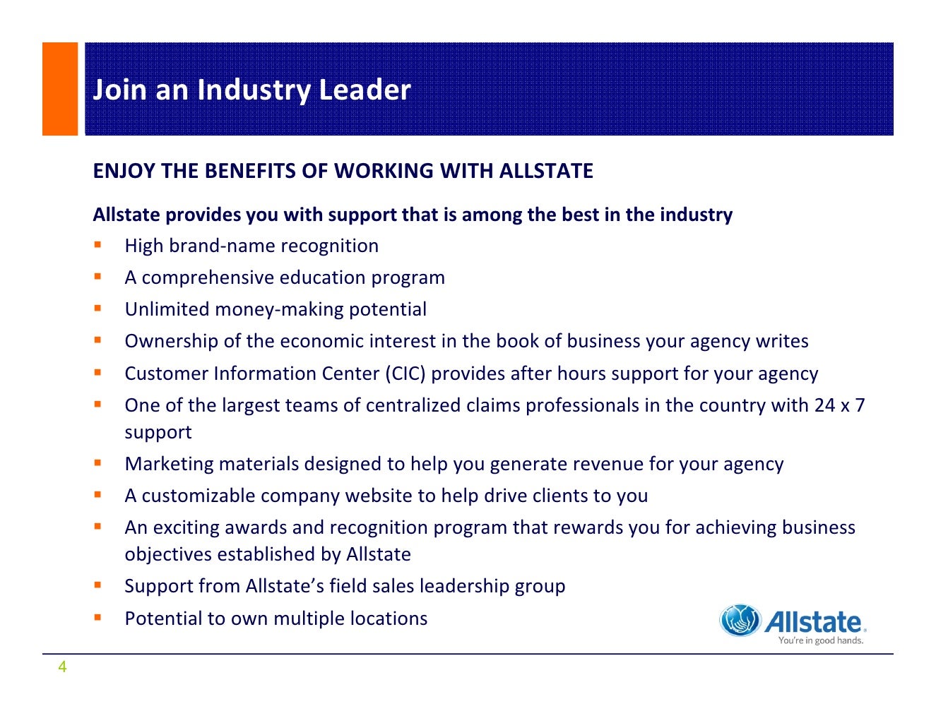 Allstate Exclusive Insurance Agency Ownership Opportunity
