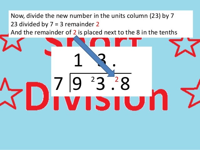 short division of decimals
