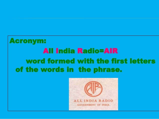 shortened form of a word shortened form of a word