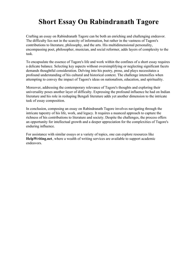 Short Essay On Rabindranath Tagore.pdf