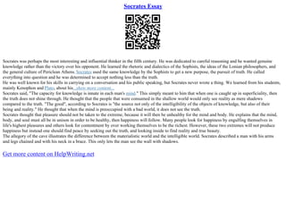 Short Essay On Socrates | PPT