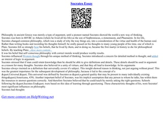 Short Essay On Socrates | PPT