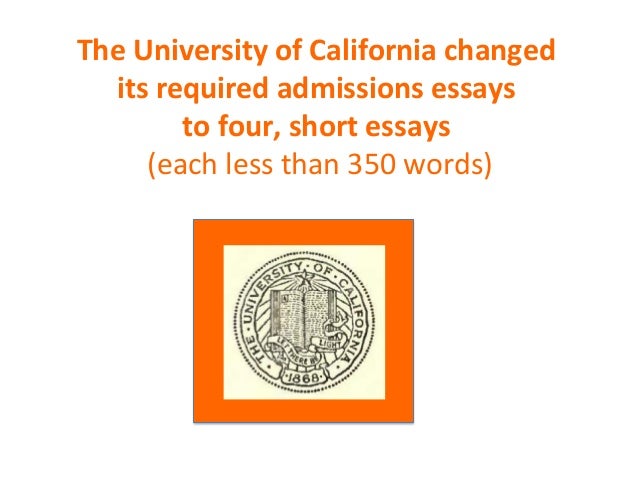 university of california admissions essays