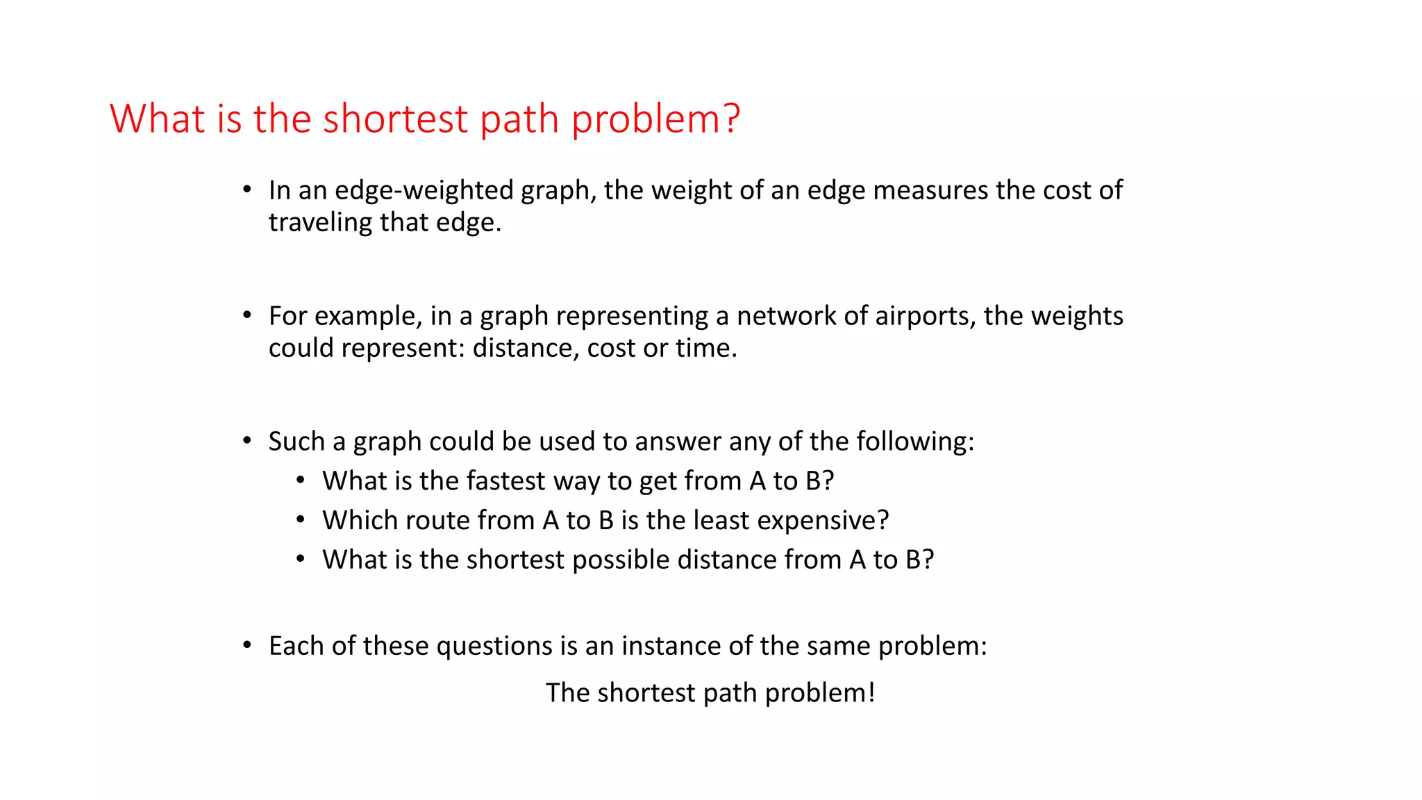 Shortest path problem | PPT