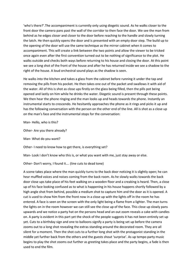 Short Film Treatment (The SetUp) PDF