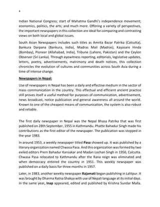 Short history & growth of newspapers | PDF