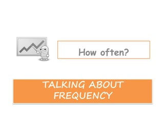 TALKING ABOUT
FREQUENCY
How often?
 
