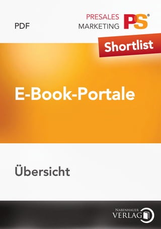 PDF

            Shor tlist


E-Book-Portale



Übersicht
 