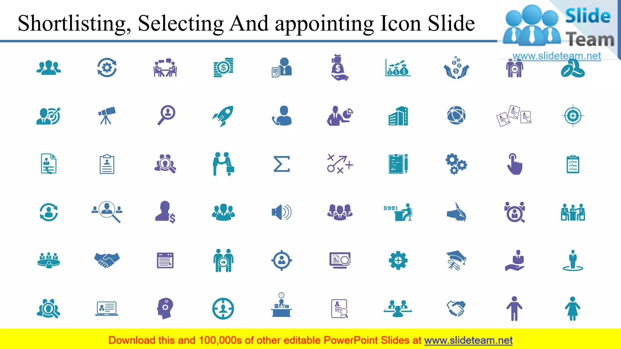 Shortlisting, Selecting And appointing Icon Slide 16
 