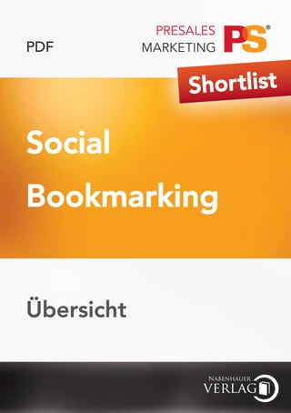 PDF

            Shor tlist

Social
Bookmarking


Übersicht
 