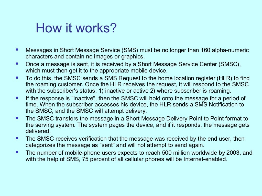 Short message service
