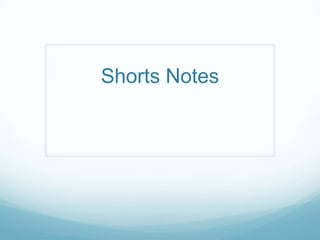 Short Notes Image Short notes | PPTX