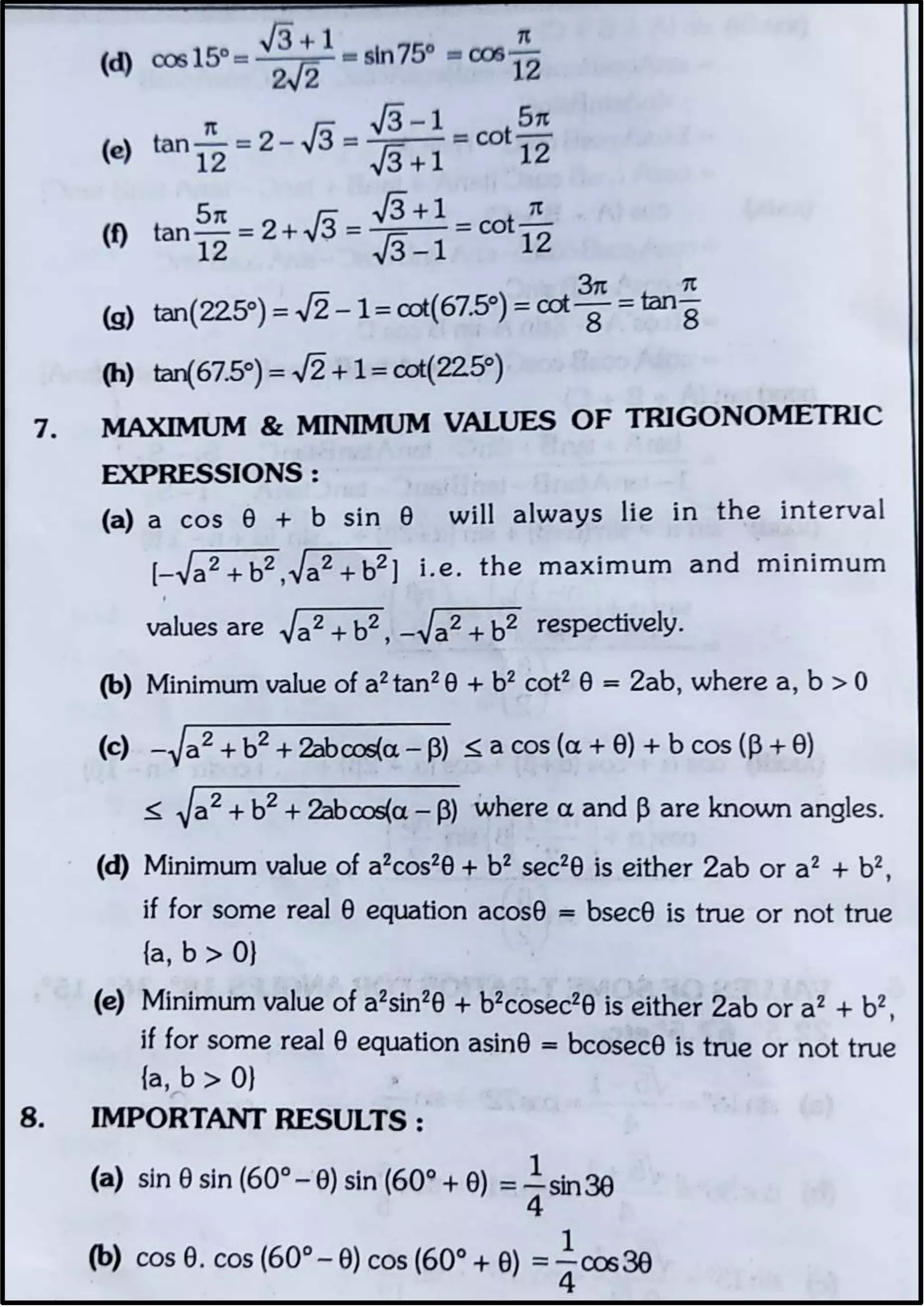 Short Notes for Trigonometric ratios and identities with formula and ...
