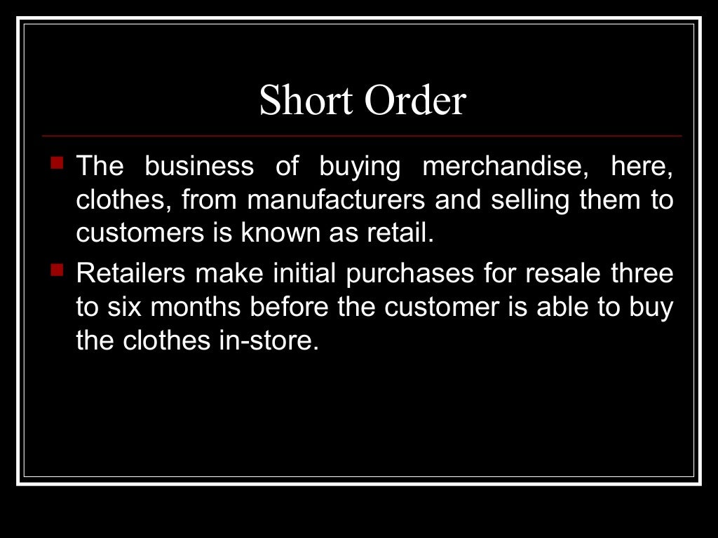 Short order