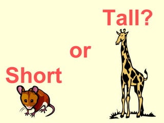 Short
or
Tall?
 