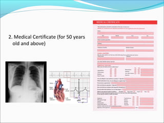 2. Medical Certificate (for 50 years
old and above)

 