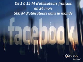 De 1 à 15 M d’utilisateurs français en 24 mois500 M d’utilisateurs dans le monde
