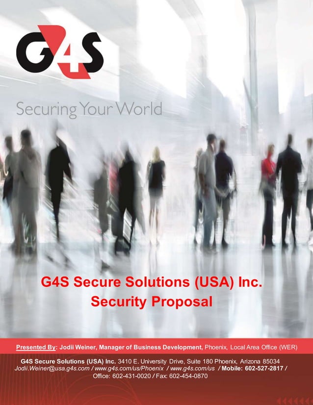 G4S Security Officer Training and Benefits Proposal PDF