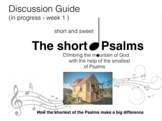 Discussion Guide
week 1 - Psalm 43
Starting the journey: I am for peace, they are for war.
 