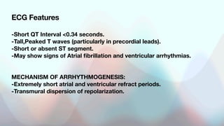 Short QT syndrome. Description, Evaluation, ECG changes. | PDF