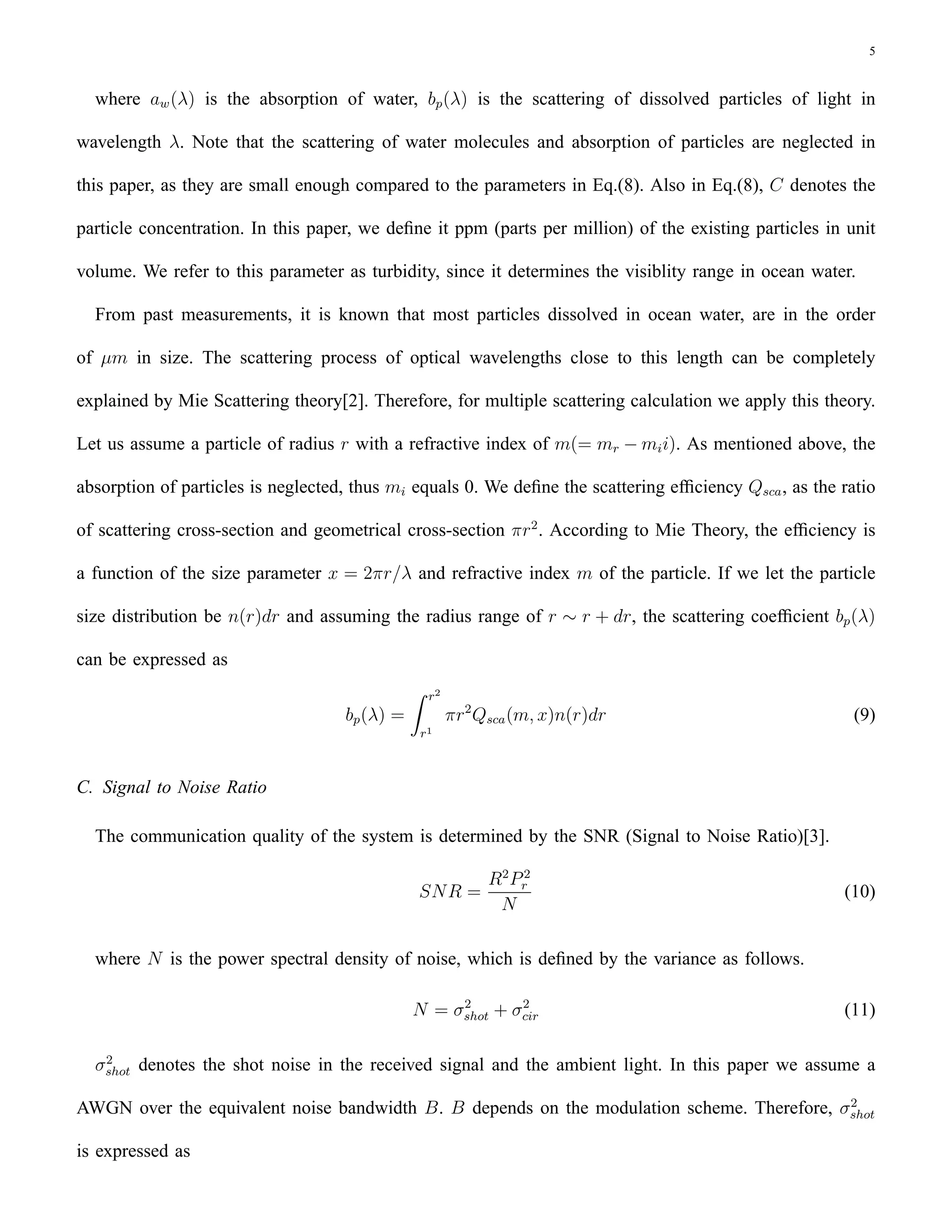 Short Range Underwater Communication Using Visible Led