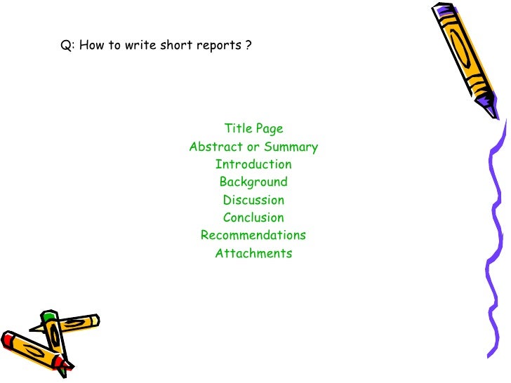 How to write report title