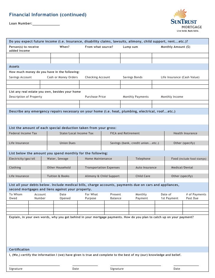 Printables Short Sale Financial Worksheet short sale process for the consumer financial information