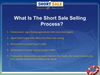 Helping You To                Preserve Your Credit Why Would A Lender Agree To A Short Sale?   (2) Seller Distress The lender will agree to a short sale if the seller can prove distress. Seller is in default on mortgage
