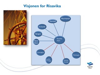 Visjonen for Risavika


                                       Murmansk
                       Harstad

             Kr.Sund


       Bergen

                                 Risavika
      Base                       Havn
      Base



         Oversjøisk




                                            Sentral
                                            Europa
 