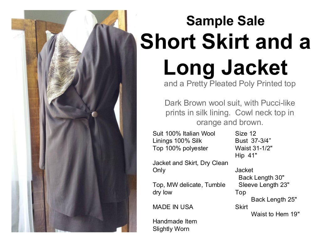 Short Skirt and a Long Jacket from SewFred Collections