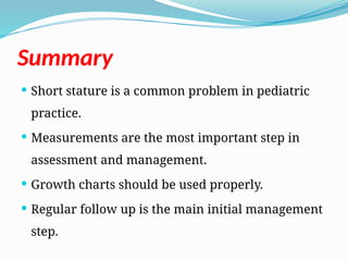 Approach to Short Stature in children .pptx