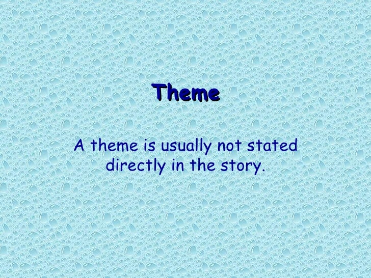 theme of a story ppt