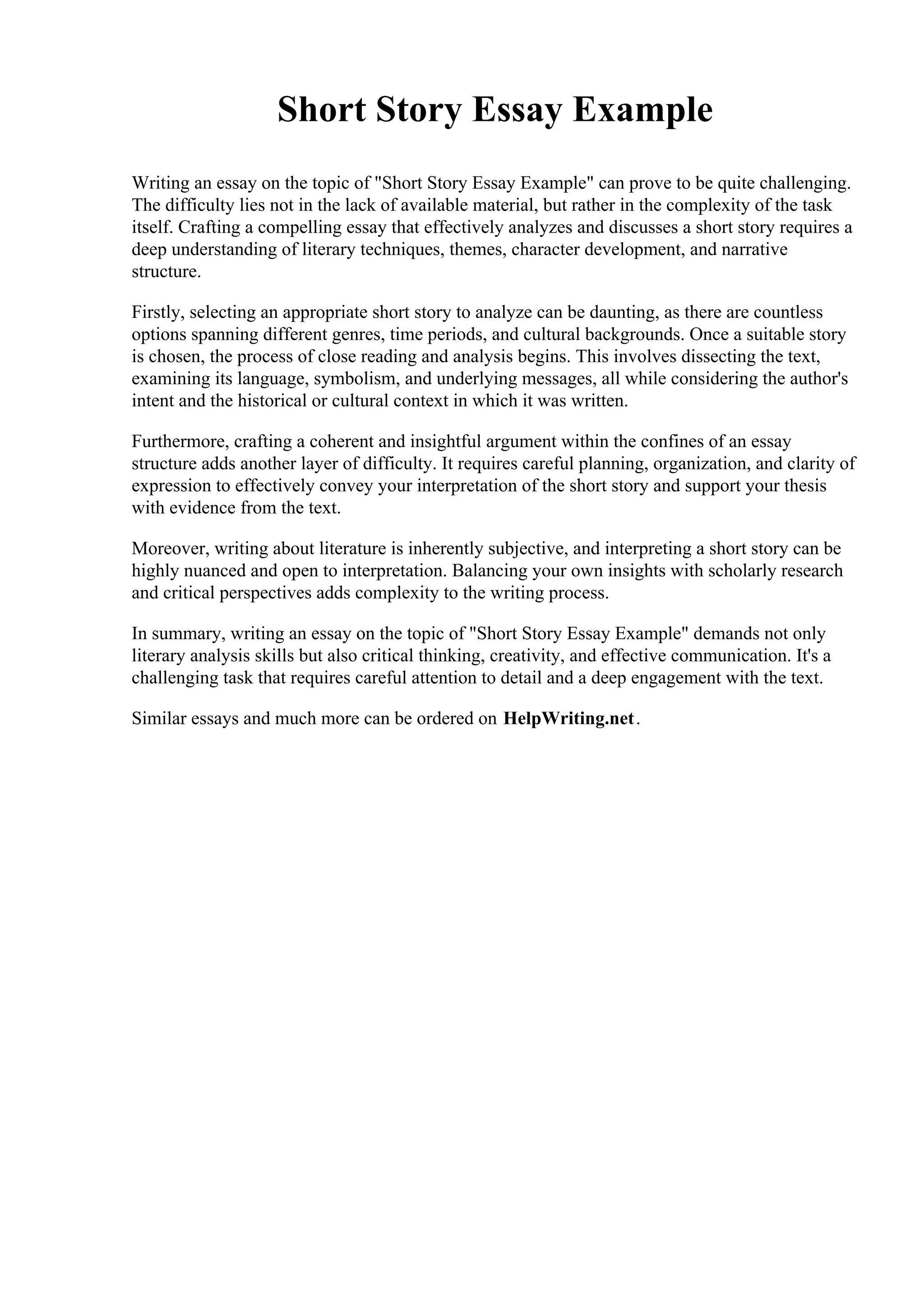 Short Story Essay Example.pdf