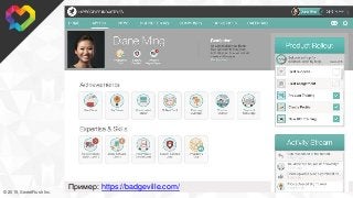 © 2015, SweetRush Inc.
Пример: https://badgeville.com/
 