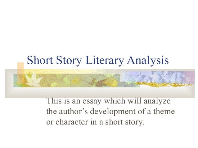 literary analysis essay example short story