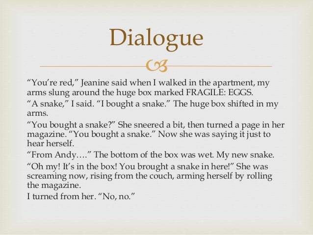 how to write a dialogue in a short story