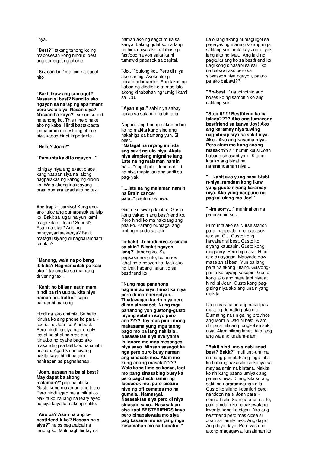 Short story , , ,tagalog