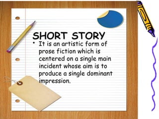 short story writing powerpoint presentation | PPTX
