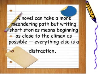 short story writing powerpoint presentation | PPTX