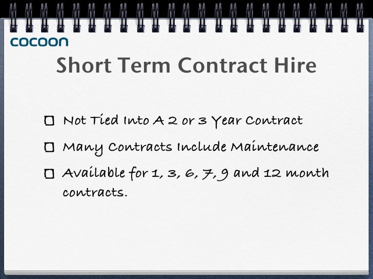 Benefits of Short Term Contract Hire