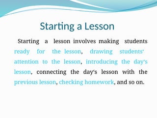 Training material for instructors on classroom English | PPTX