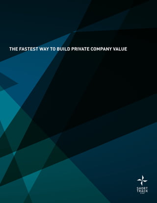 THE FASTEST WAY TO BUILD PRIVATE COMPANY VALUE
 
