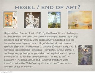 aesthetics:a philosophy of art / the recovery of virtues and principles -introduction | PPT