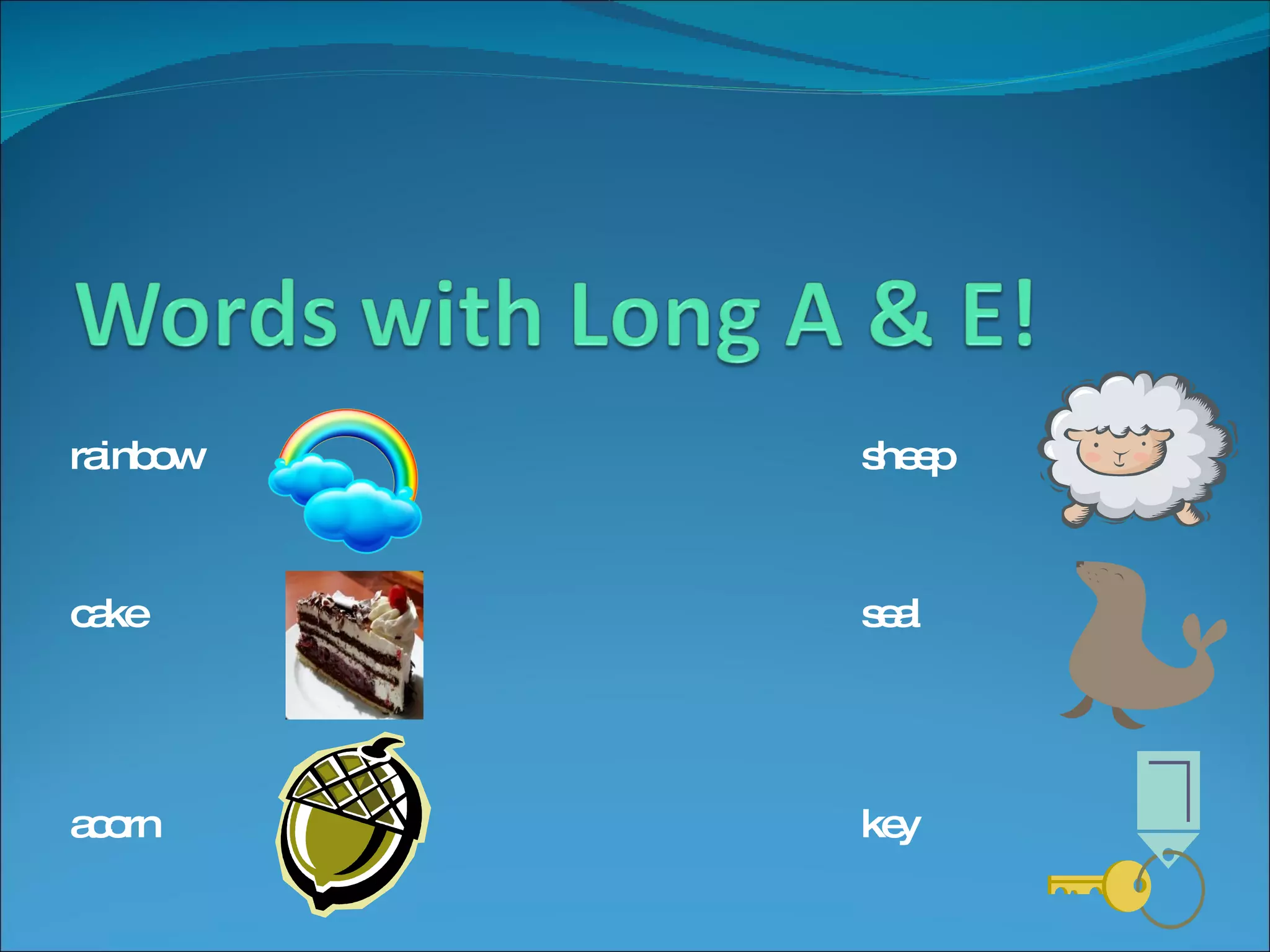 rainbow sheep cake seal acorn key