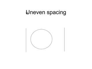 Uneven spacing 